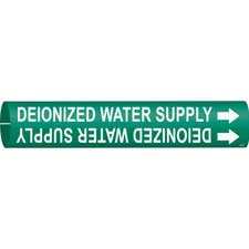Brady DEIONIZED WATER SUPPLY Snap-On/Strap-On Pipe Marker|Buy Online