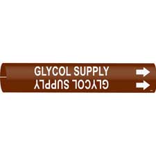 Brady GLYCOL SUPPLY Snap-On Pipe Marker/ Buy Online