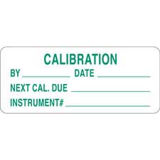 CALIBRATION BY: DATE: NEXT CAL. DUE: INSTRUMENT#: Write-on Inspection Labels| Buy online