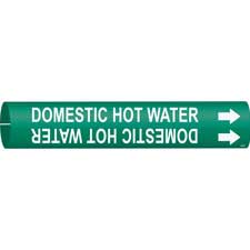 Brady DOMESTIC HOT WATER Snap-On Pipe Marker|Buy Online