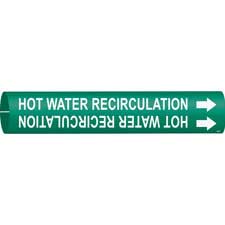 Brady HOT WATER RECIRCULATION Snap-On Pipe Marker|Buy Online