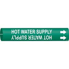 Brady HOT WATER SUPPLY Snap-On Pipe Marker|Buy Online