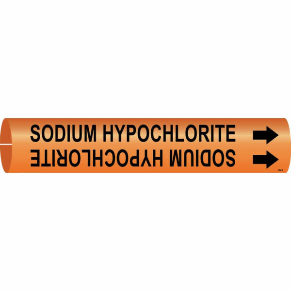 Brady SODIUM HYPOCHLORITE Snap-On Pipe Marker/ Buy Online