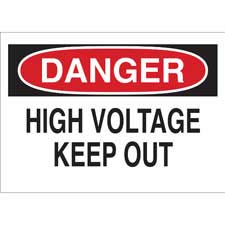 Brady DANGER High Voltage Keep Out Sign| Buy online