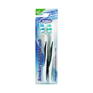Active Oral Care Smokers Toothbrushes 2 Pcs - request current price on allschoolabs.com
