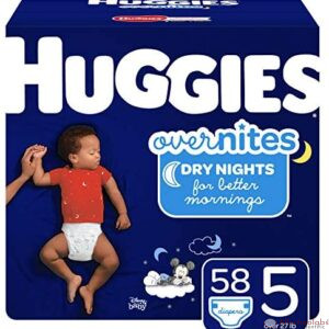 Huggies Overnight Diapers, Size 5, 58 CT