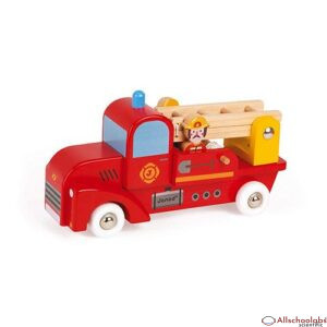 Janod Story Firemen Truck with 2 Firefighters