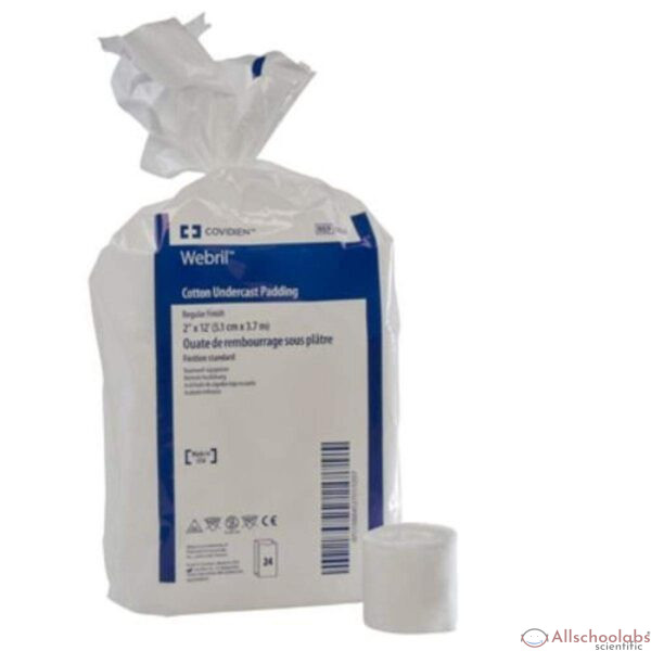 Covidien 2059 Webril Cotton Undercast Padding, Regular Finish, 3" x 12' Size (Pack of 12)