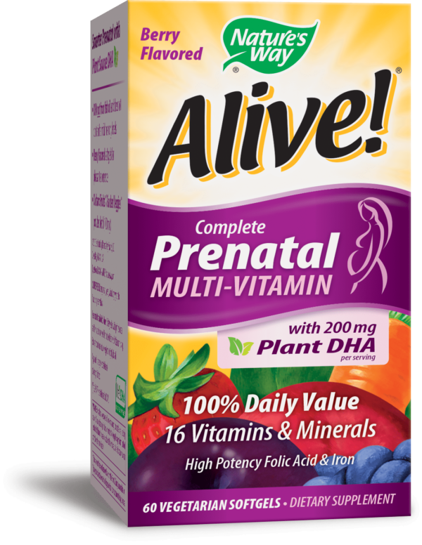 Nature's Way Alive! Complete Prenatal Multivitamin Softgels X 60 - request current price on allschoolabs.com