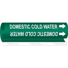 Brady DOMESTIC COLD WATER High Performance Pipe Markers|Buy Online