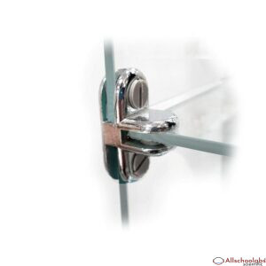 3 Way Metal Sneeze Guard Holder, Plexiglass Connectors for Acrylic Sheets & Particle Barrier Panels up to 3/16" Thick Glass, Chrome, 10 Pack