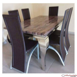 Ultimate Exquisite Marble Dinning With 6 Chairs