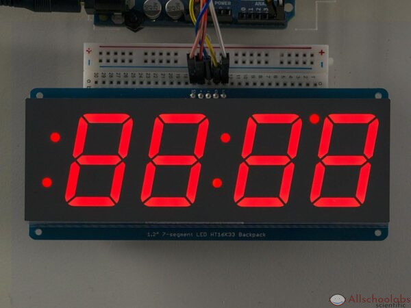 Adafruit 1.2" 4-Digit 7-Segment Display w/I2C Backpack - Red [ADA1270]