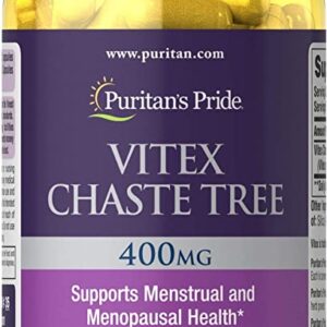 Puritan's Pride Vitex Chaste Tree 400mg Capsules X 100 - request current price on allschoolabs.com
