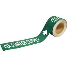Brady COLD WATER SUPPLY Pipe Markers-To-Go|Buy Online