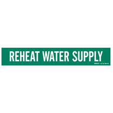 Brady REHEAT WATER SUPPLY Pipe Marker|Buy Online