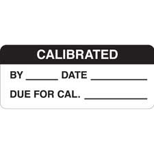 CALIBRATED BY: DATE: DUE FOR CAL.: Write-on Inspection Labels| Buy online
