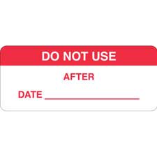 DO NOT USE AFTER DATE: Write-on Inspection Labels| Buy online