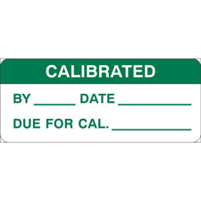 CALIBRATED BY: DATE: DUE Write-on Inspection Labels| Buy online