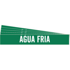 Brady Self-Adhesive Pipe Marker: AGUA FRIA|Buy Online