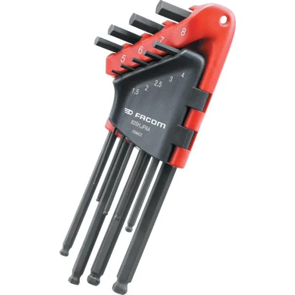 FACOM 83SH.JP9A 1.5-10MM LONG BALL HEAD HEX (ALLEN) KEY