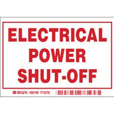 ELECTRICAL POWER SHUT-OFF Labels| Buy online