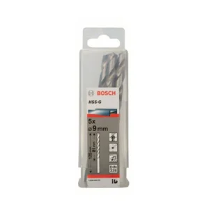 BOSCH  2608595075 9MM HSS-G METAL DRILL BITS, DIN 338