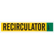 Brady Ammonia (IIAR) Pipe Marker: RECIRCULATOR/ Buy Online