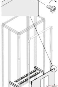 PVCE1240 Mounting Kit Vert E1.2 W/D 3P/4P W=600 H=500