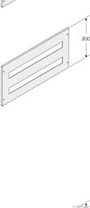 PPMF2040 12 DIN MOD. PANEL H=200MM W=400MM