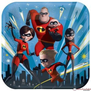 Incredibles 9′ Square Paper Plate