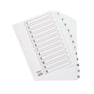 A4 Divider 1-12 (Plain)