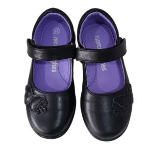BB MH Girls J16 Velcro Shoe-Black