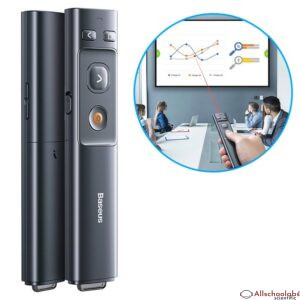 Baseus Orange Dot Wireless Presenter with Red Laser-Grey