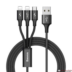 Baseus Rapid Series 3-in-1 Cable Micro+Dual Lightning 3A 1.2M