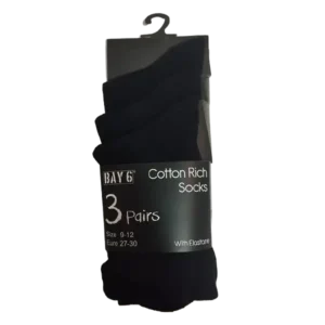 Bay Cotton Socks (Black)