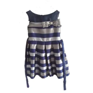 Bonnie Jean Grey and Navy Blue Dress