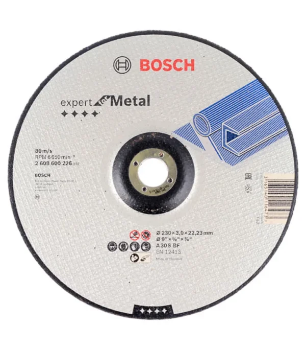 BOSCH 2608600226 230MM EXPERT FOR METAL CUTTING DISC WITH DEPRESSED CENTRE