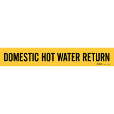 Brady DOMESTIC HOT WATER RETURN Pipe Marker|Buy Online