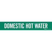Brady DOMESTIC HOT WATER Pipe Marker|Buy Online