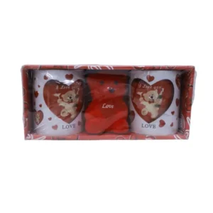 GVS 2pcs I Love you Mug & Teddy
