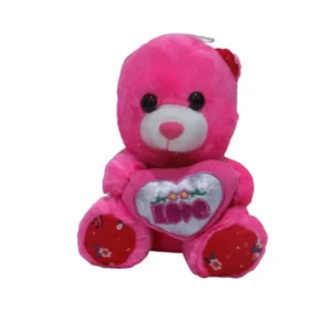 GVS 21cm Sitting Teddy (Deep Pink)