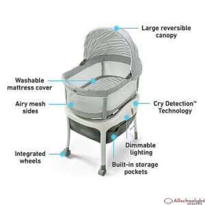 Graco Sense2Snooze Bassinet with Cry Detection Technology