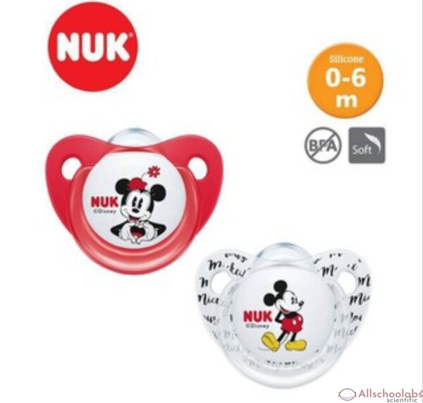 Nuk Disney Baby 2pk Silicone Soothers 0-6mths