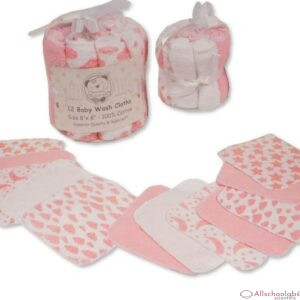 Snuggle Baby 12pk Baby Wash Cloth ? Pink