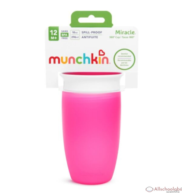 Munchkin Miracle 360? Sippy Cup Pink, 10 Oz