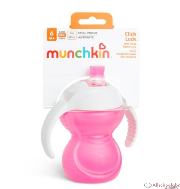 Munchkin Click Lock Chew Proof Trainer Cup 8oz ? Pink