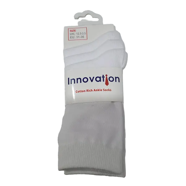 Innovation Cotton Rich Ankle Socks White