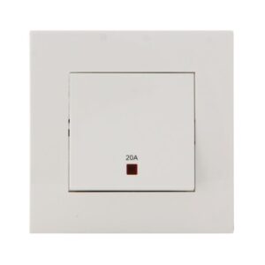 20A 250V DOUBLE POLE SWITCH W NEON&EARTH