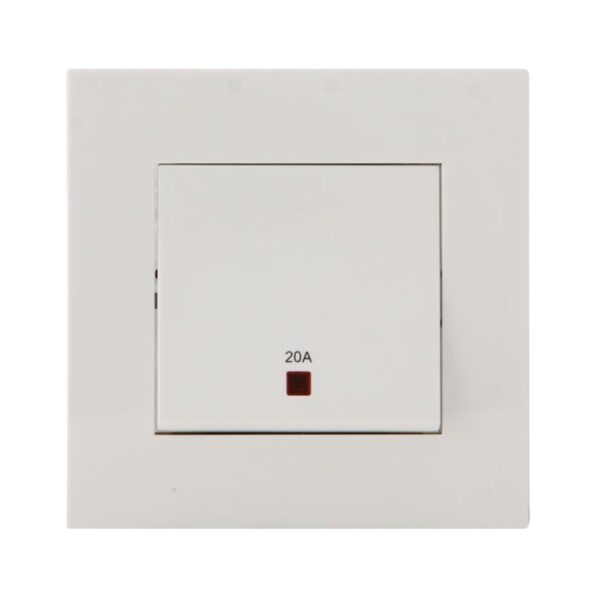 20A 250V DOUBLE POLE SWITCH W NEON&EARTH